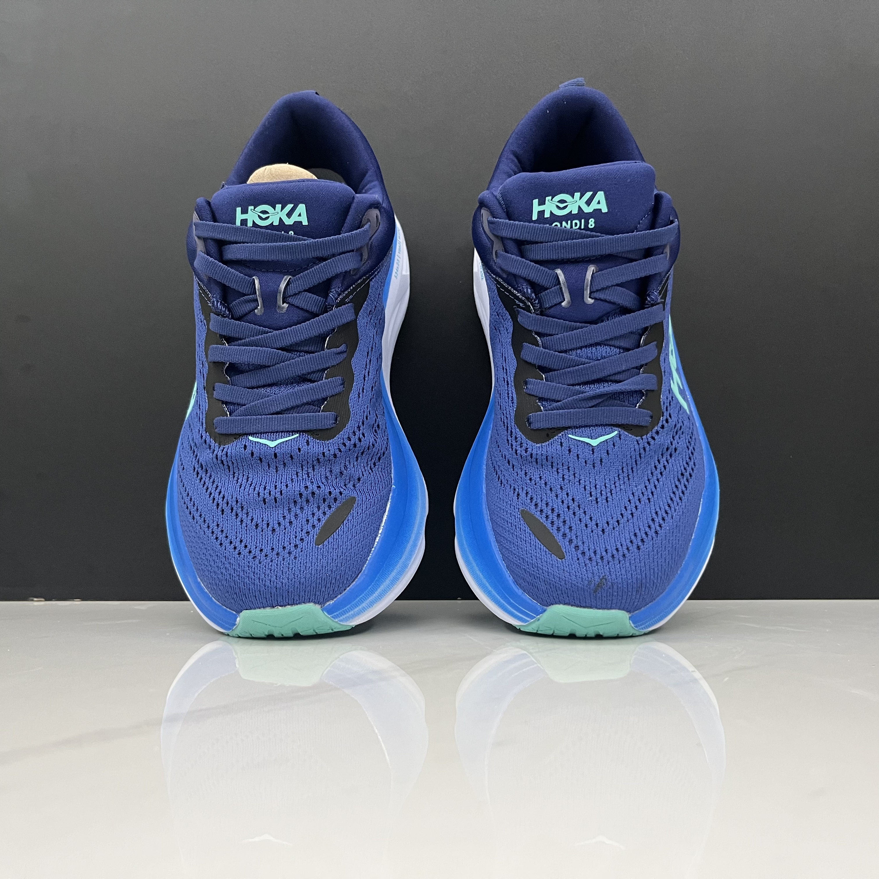 Hoka One One Bondi 8 Breathable Low-top Running Shoes Sneakers Navy