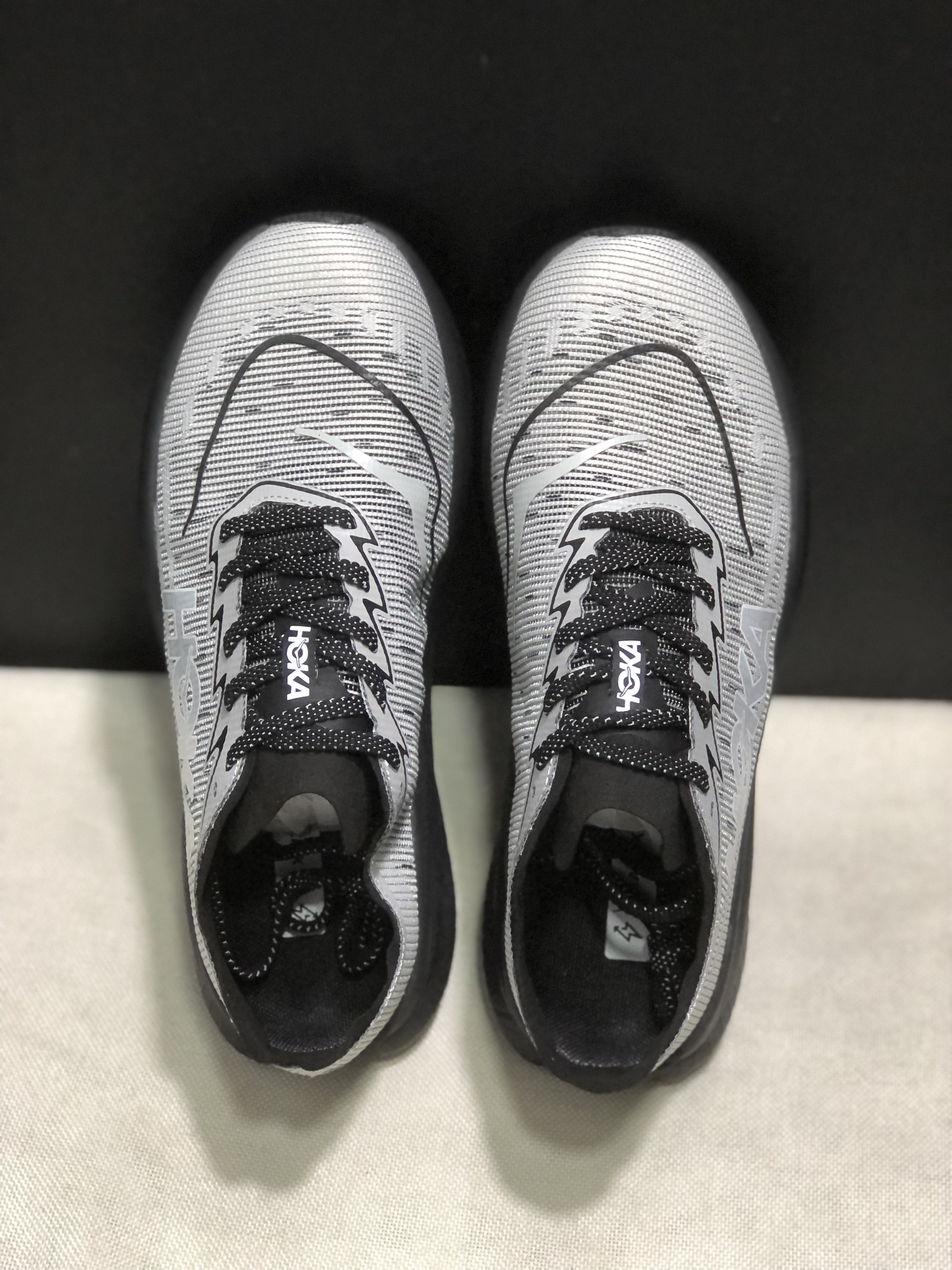 Hoka One One Mach X 2 Anti-slip Low-top Running Shoes Grey/Black