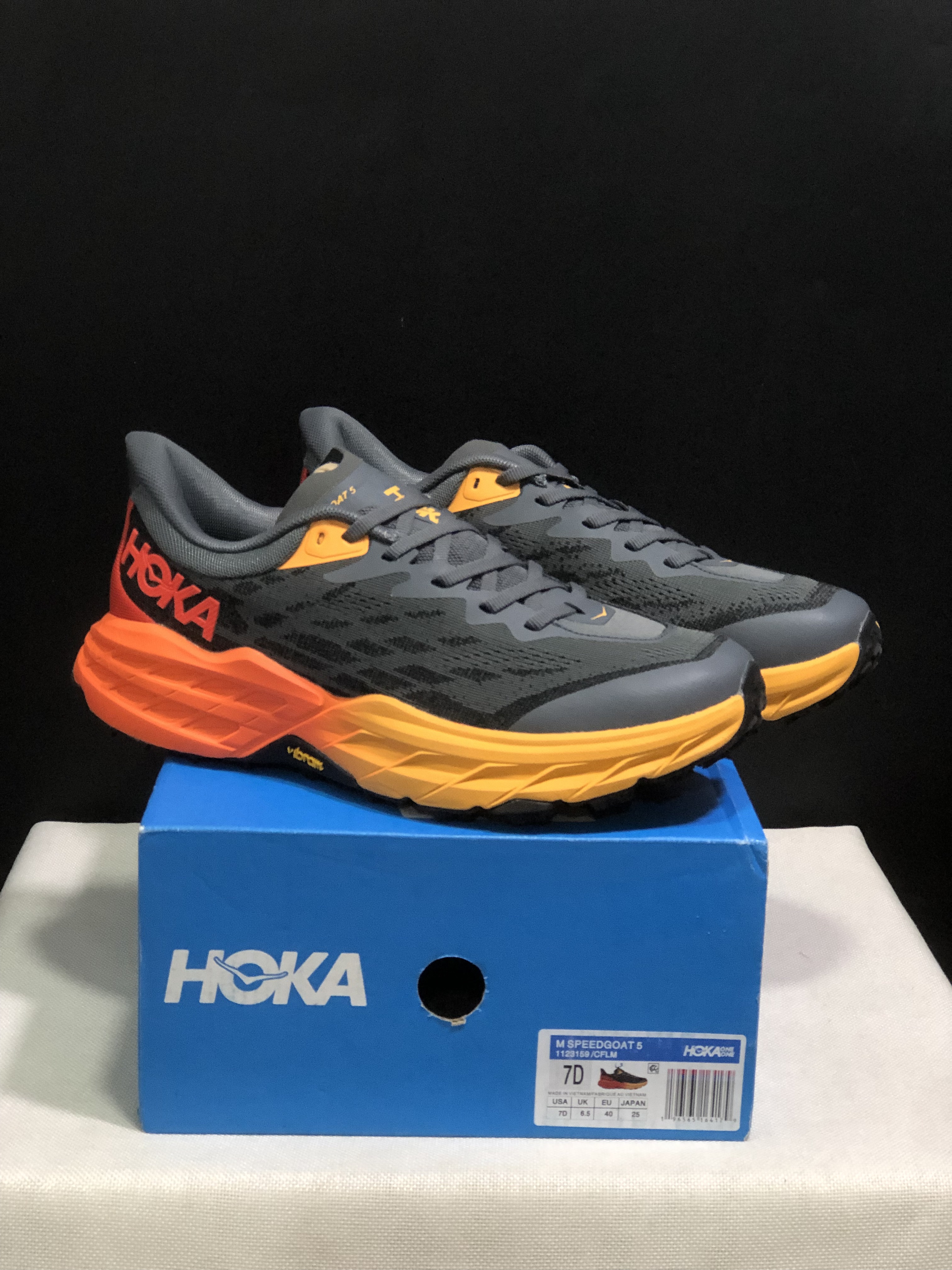 Hoka One One Speedgoat 5 Trail Running Shoes Sneakers Dark Grey