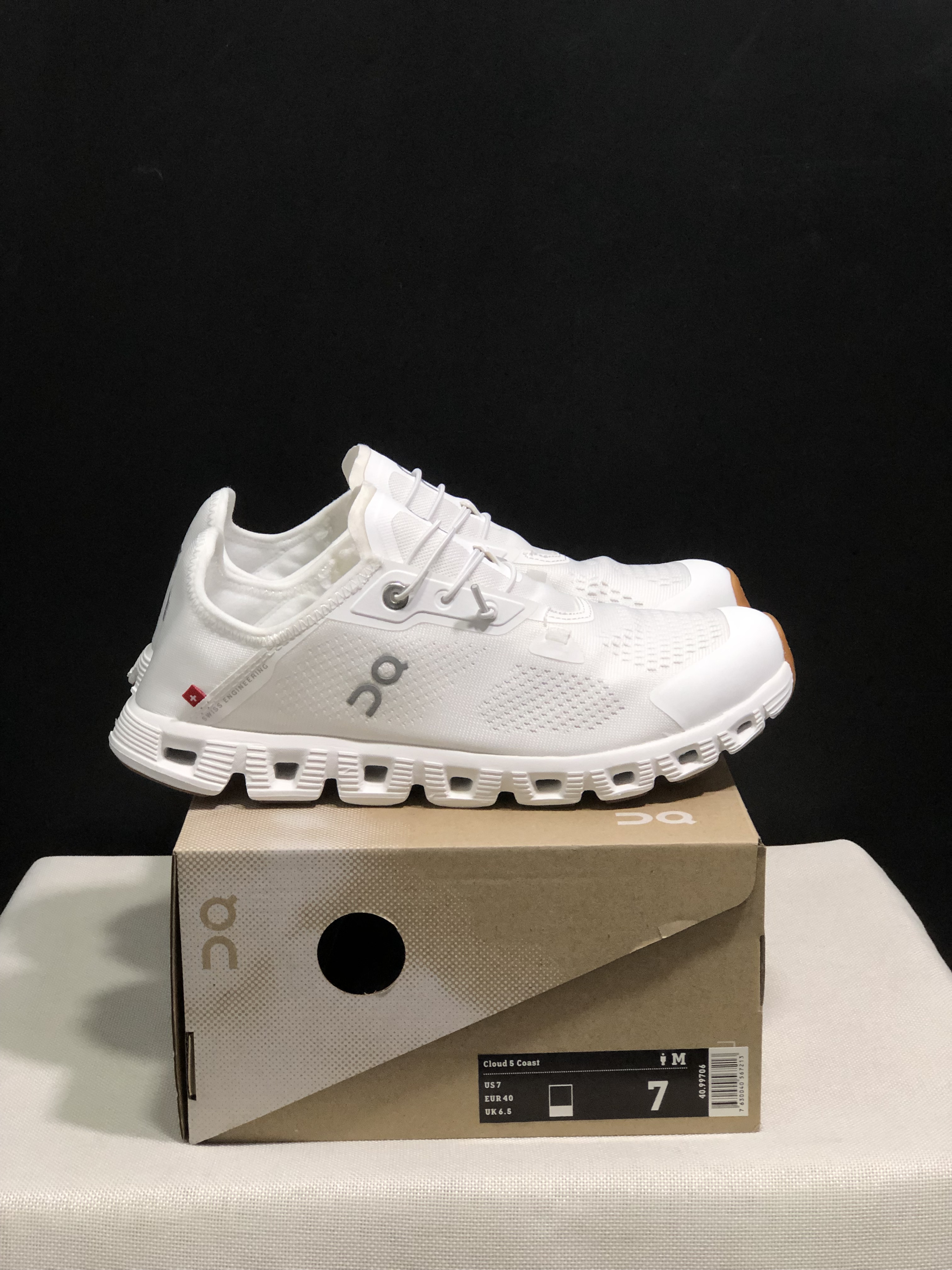 On Running Cloud 5 Coast Convenient And Breathable Running Shoes Pure White