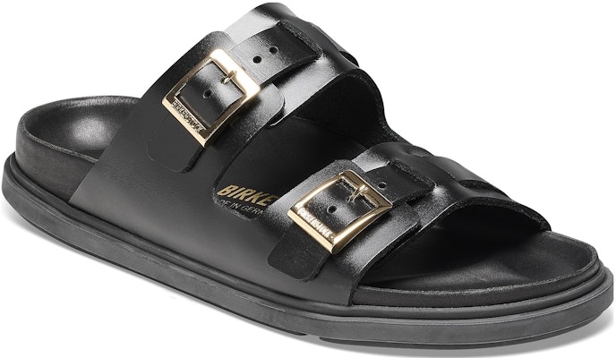 Birkenstock St Barths Natural Leather 1025245 Narrow Fit Black Sandals