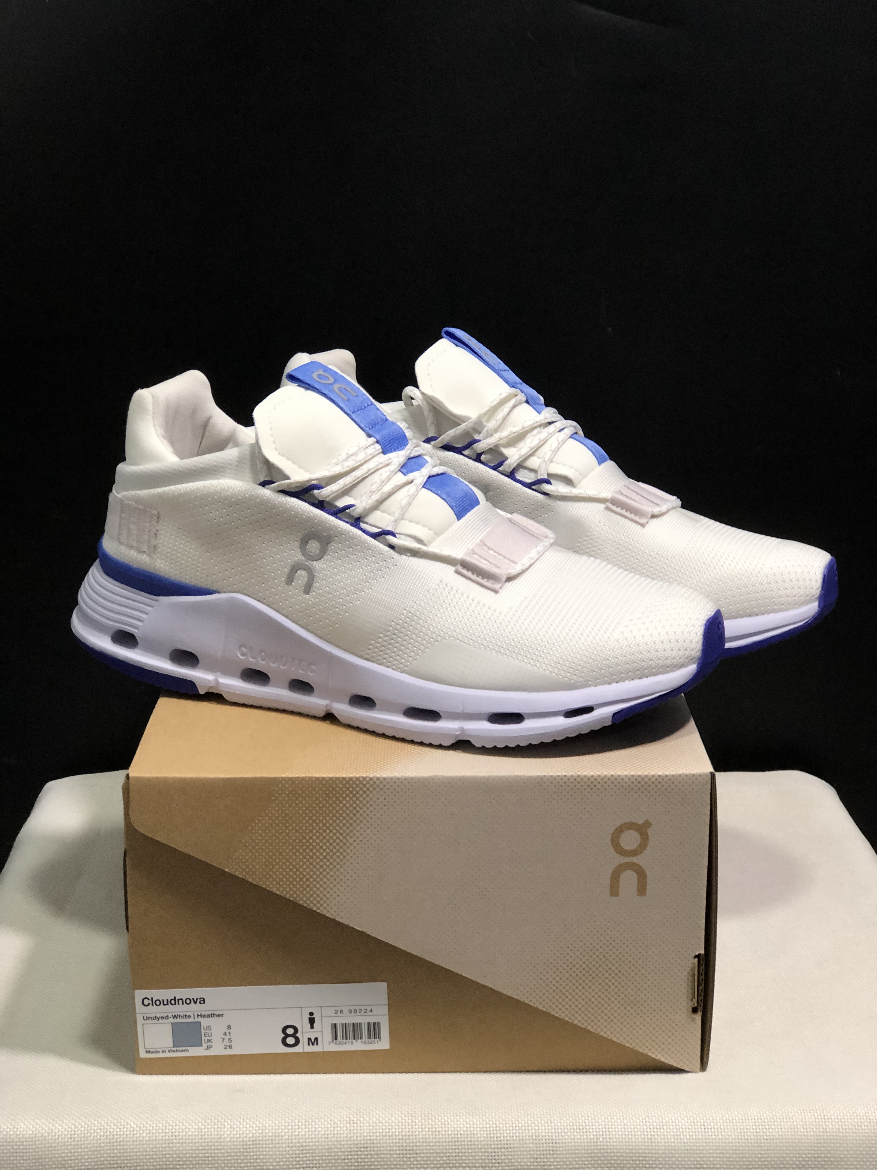 On Running Cloudnova Lightweight Sports Casual Shoes Undyed-White/Heather