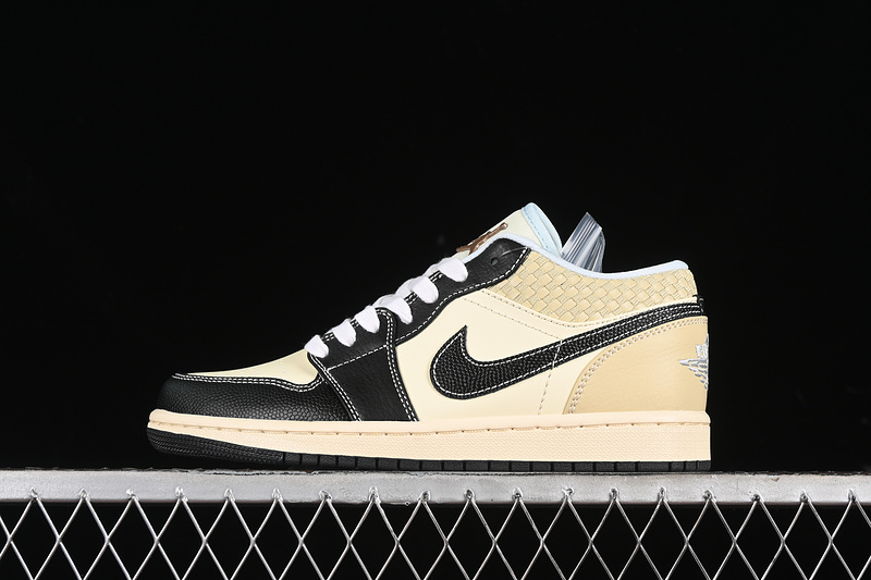 Nike Air Jordan 1 Low Blue Muslin Coconut Milk Black Sneakers