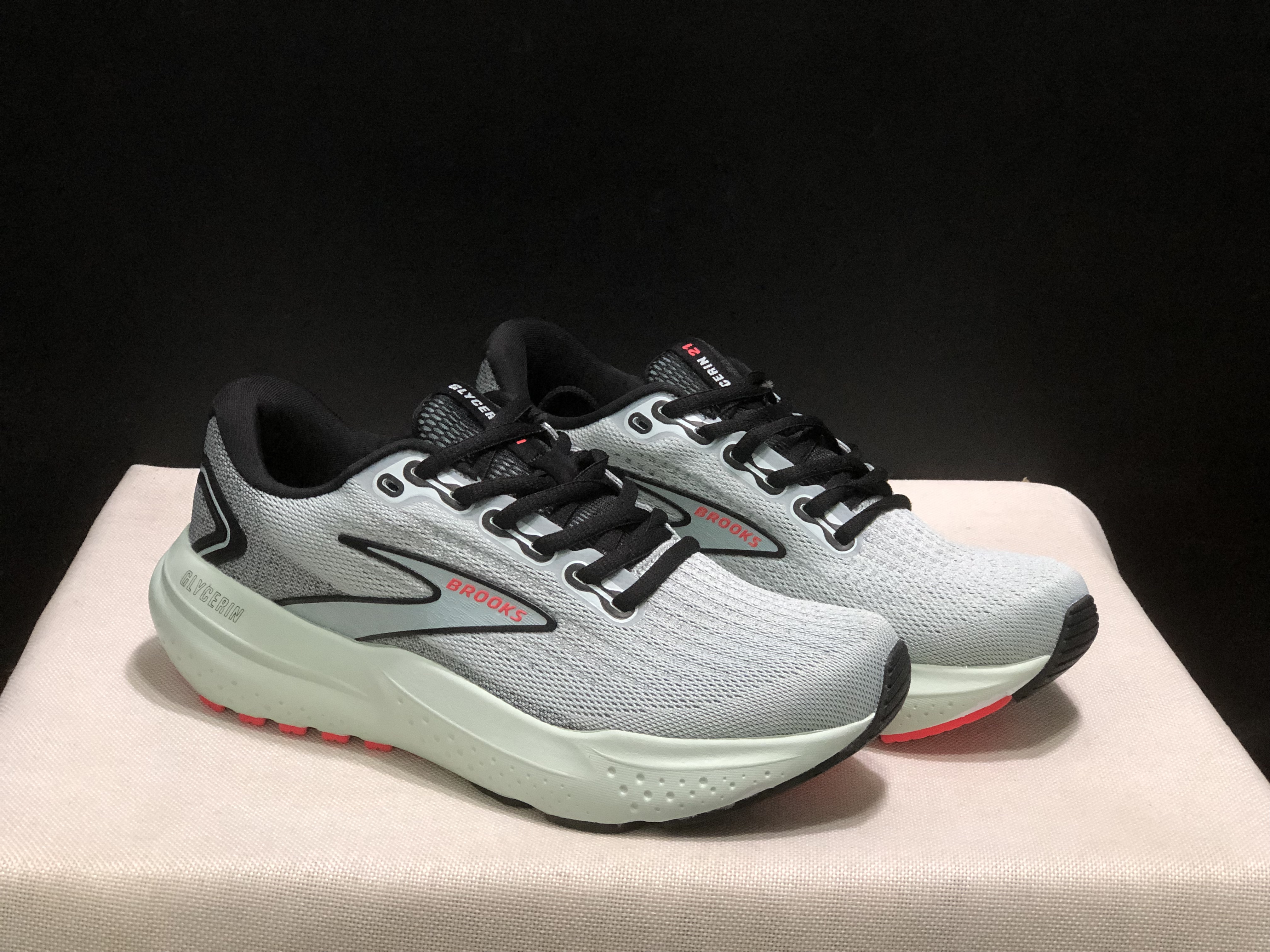 Brooks Glycerin 21 Low-top Casual Running Shoes Blue/Black/Red