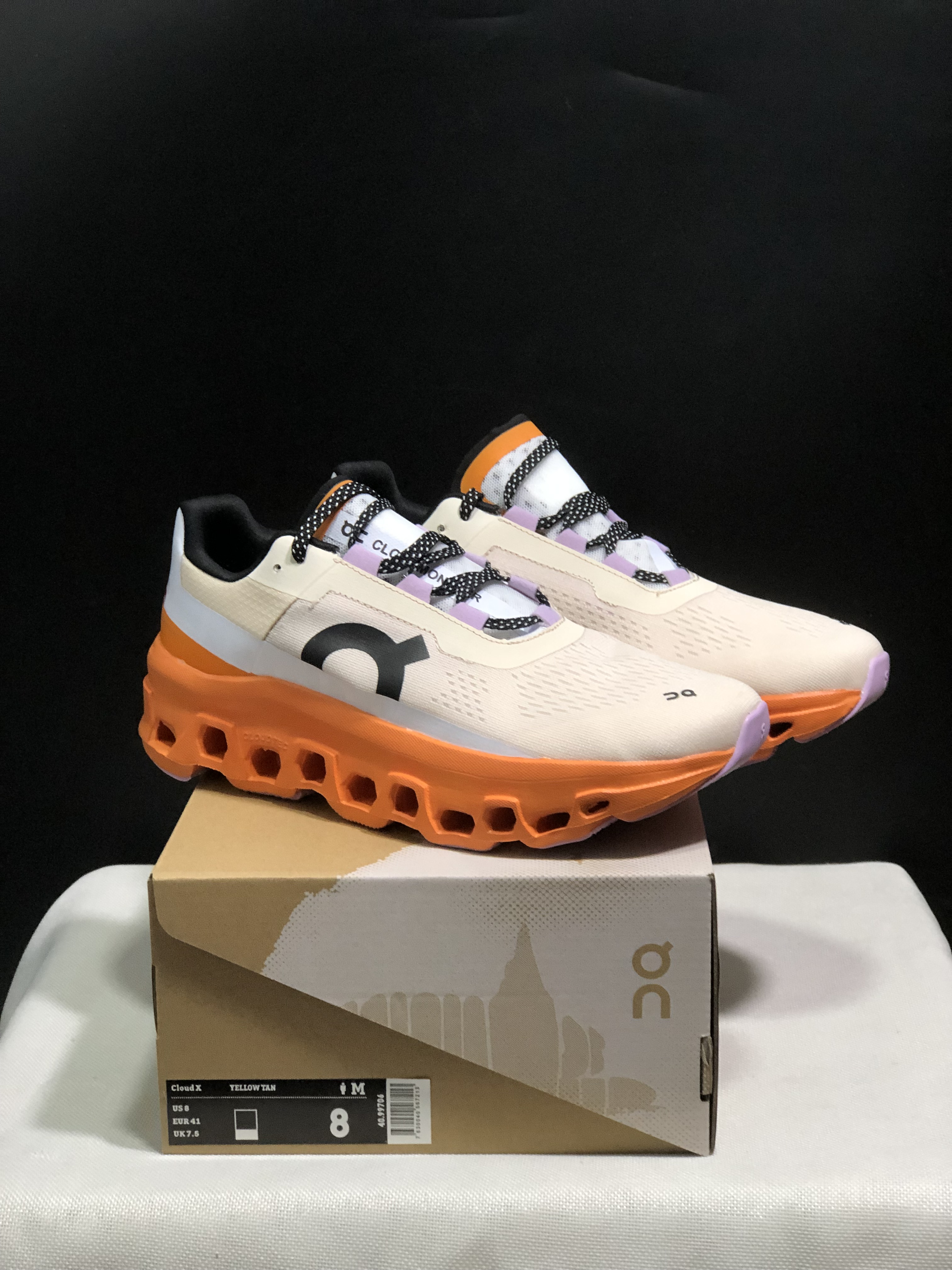 On Running Cloudmonster Anti-Slip Running Shoes Yellow Tan/Orange