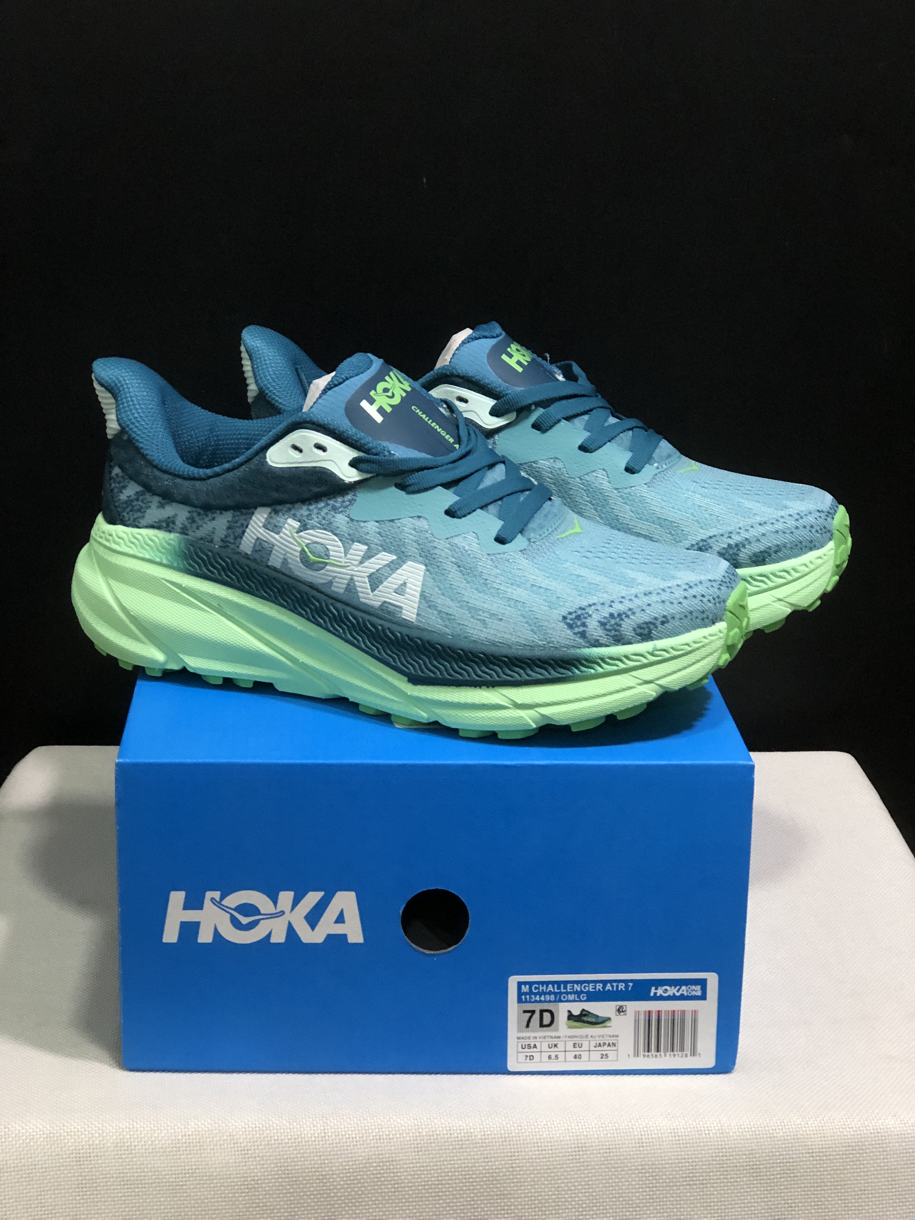 Hoka One One Challenger 7 Shock-absorbing Breathable Running Shoes Sneakers Turquoise