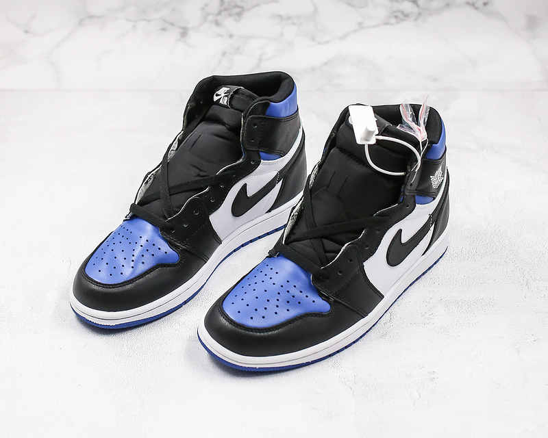 Nike Air Jordan 1 Retro High-Top Royal Toe Gs Black Blue Sneakers