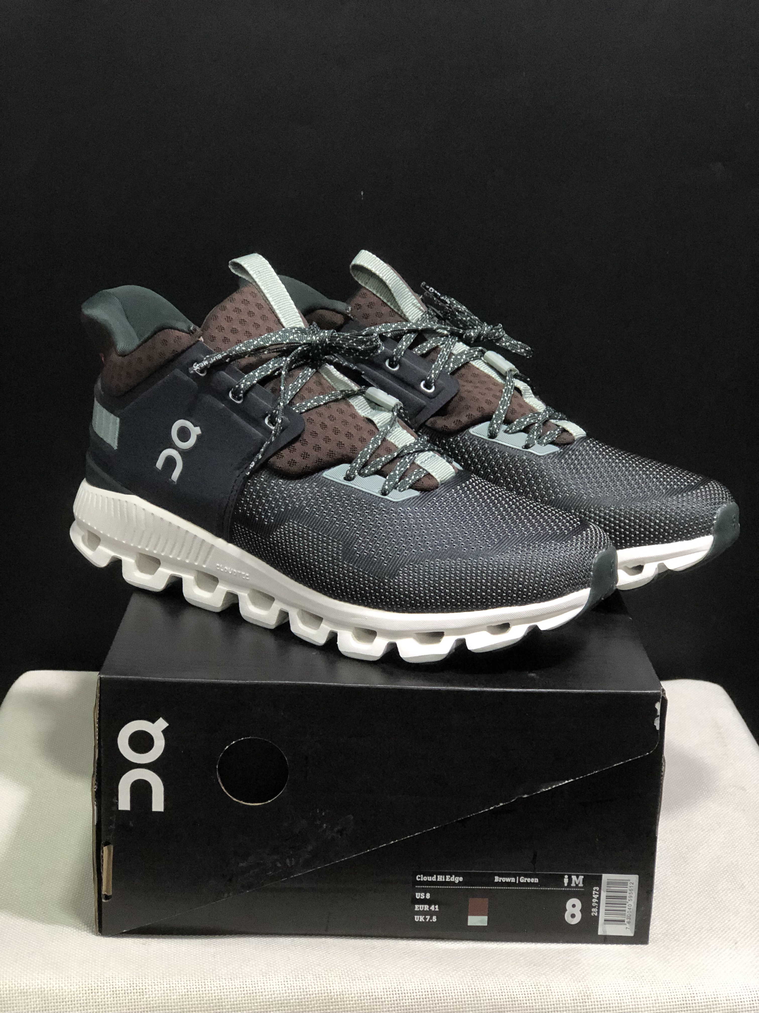On Running Cloud Hi Edge Outdoor Training Running Shoes Brown/Dark Green