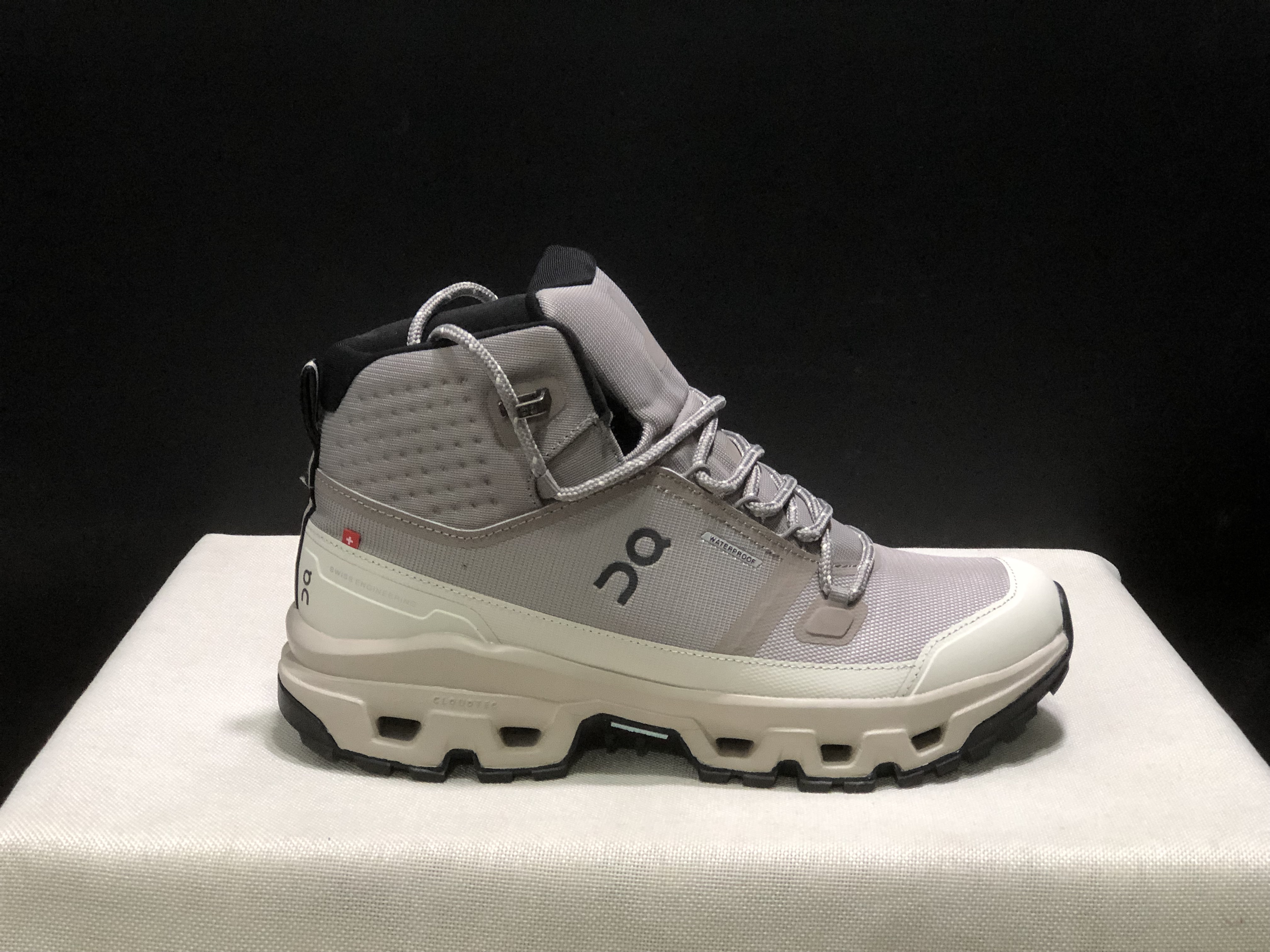 On Running Cloudrock Mid WP High-Top Hiking Shoes Cinder/Desert