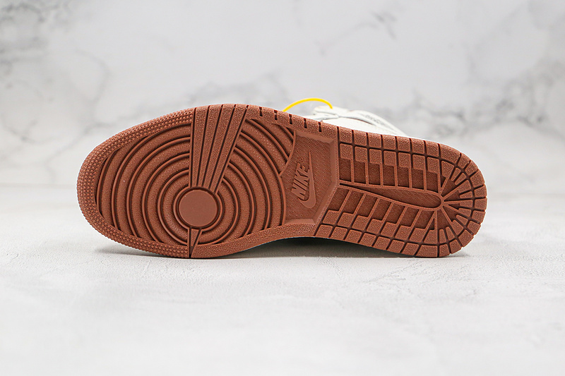 Nike Air Jordan 1 Retro High White Brown Sneakers