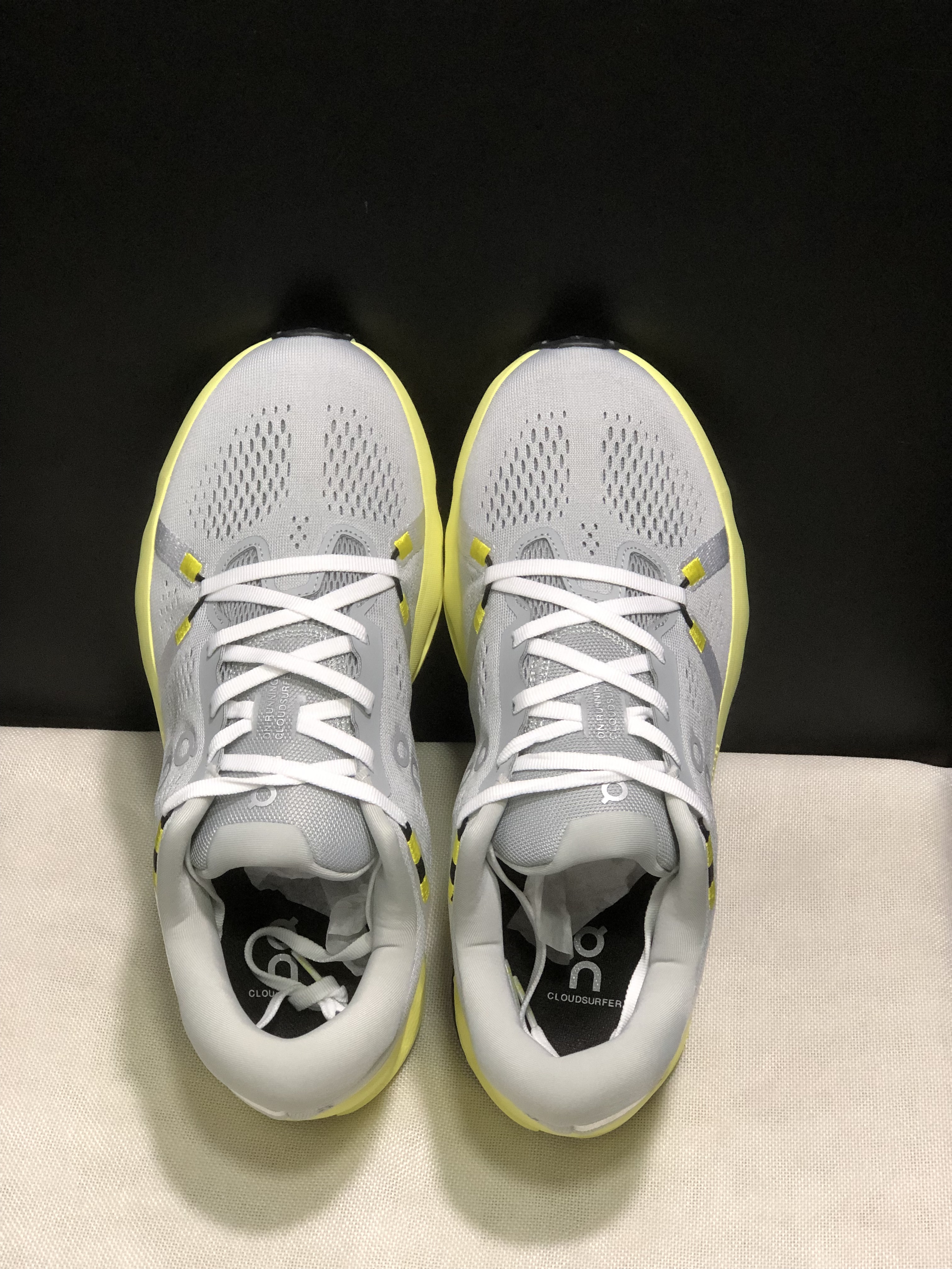 On Running Cloudsurfer 2 Casual Running Shoes Glacier Grey/Yellow