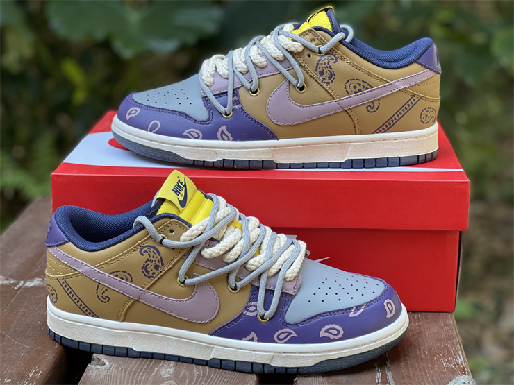 Nike Dunk Low Retro Purple Brown Multicolour Sneakers