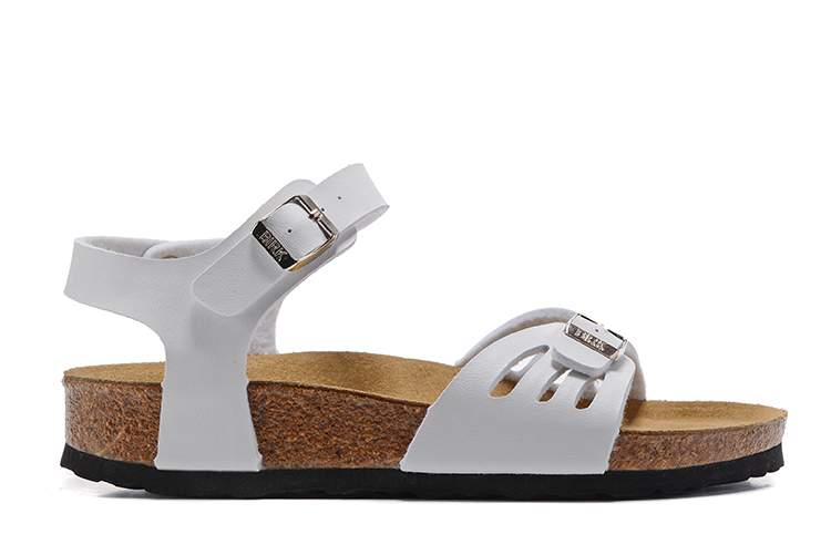 Birkenstock Granada Hollow Butterfly Pattern Single Buckle Slip Band White Matte  Buckle Strap Sandal