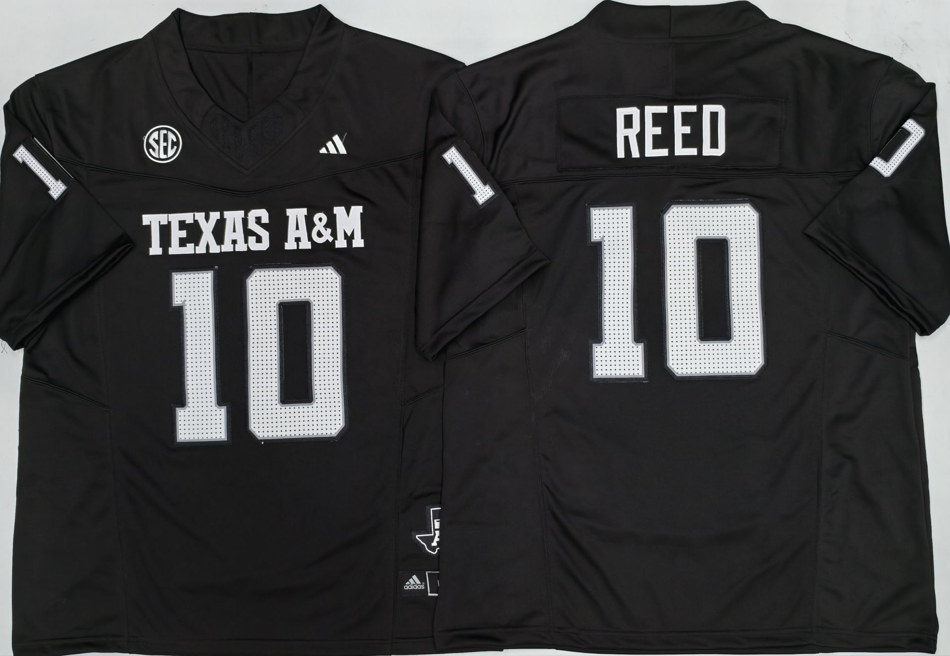 Men's Texas A&M Aggies Marcel Reed #10 Black Player Game Jersey