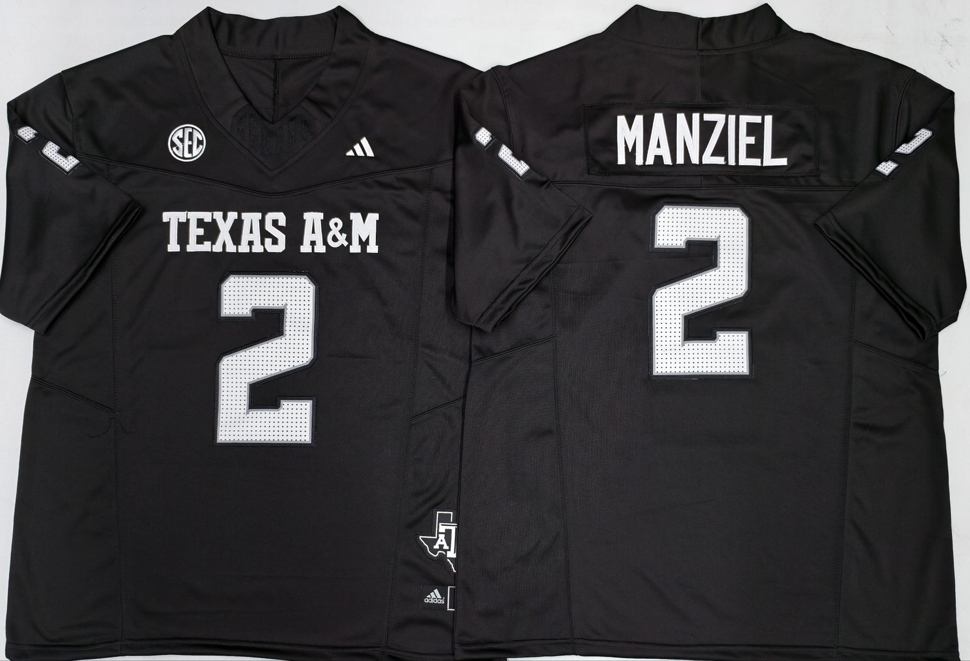 Men's Texas A&M Aggies Johnny Manziel #2 Black Jersey