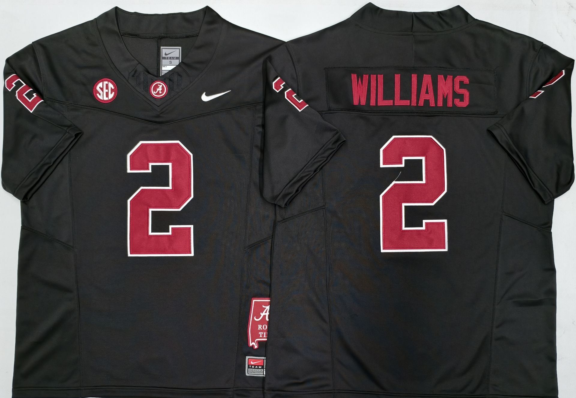 Men's Alabama Crimson Tide Ryan Williams #2 Black Player Game Jersey