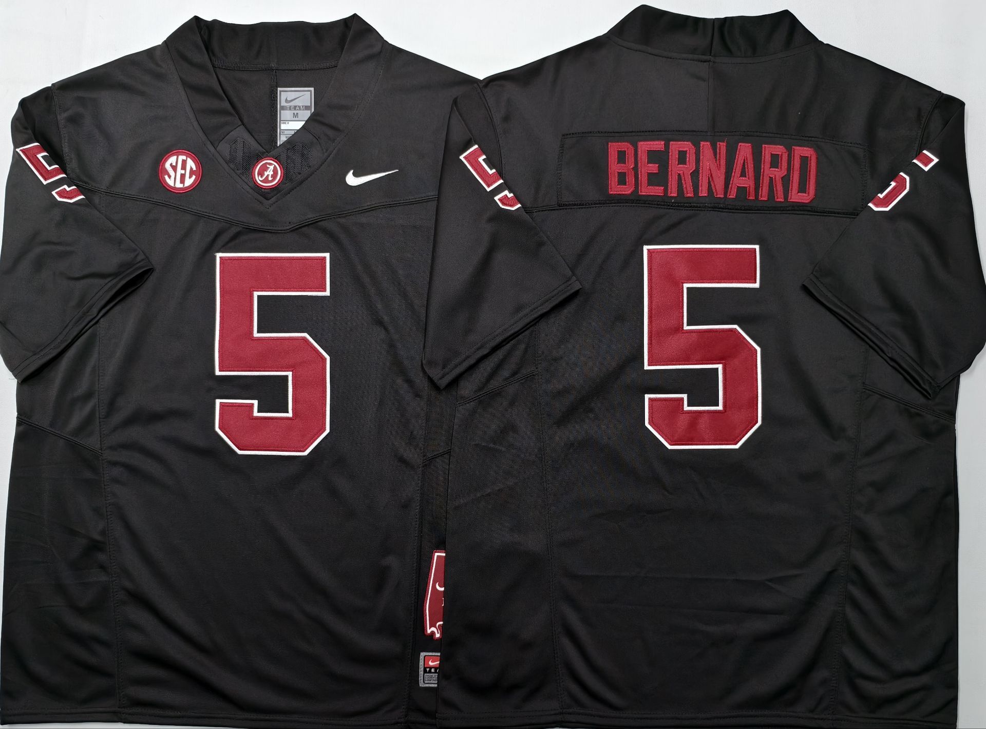 Men's Alabama Crimson Tide Germie Bernard #5 Black Player Game Jersey