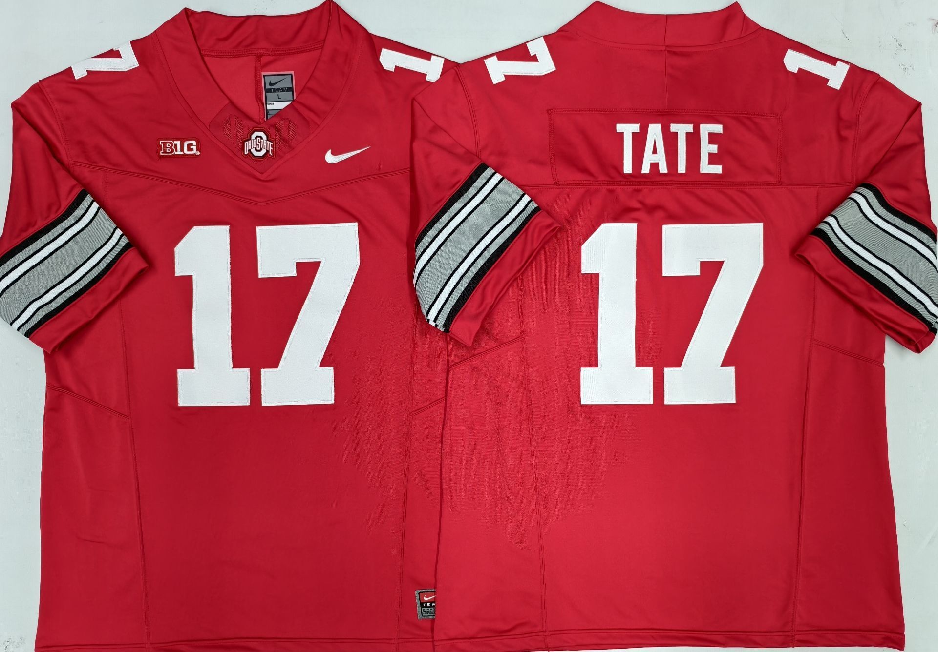 Men's Ohio State Buckeyes Carnell Tate #17 Red Player Jersey