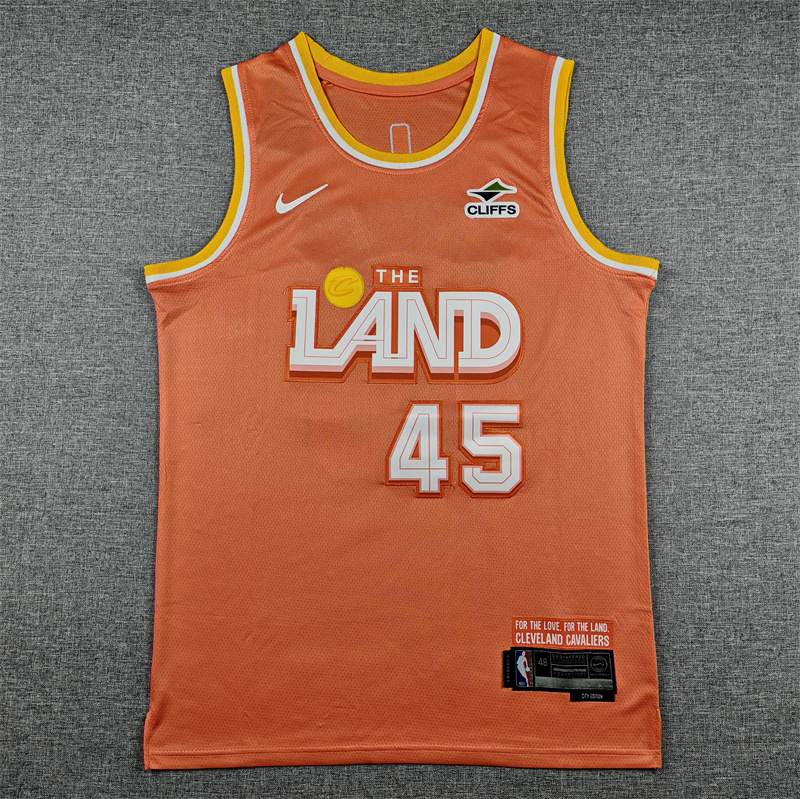 Men's Cleveland Cavaliers Donovan Mitchell #45 Orange 2025/26 Swingman Jersey - City Edition
