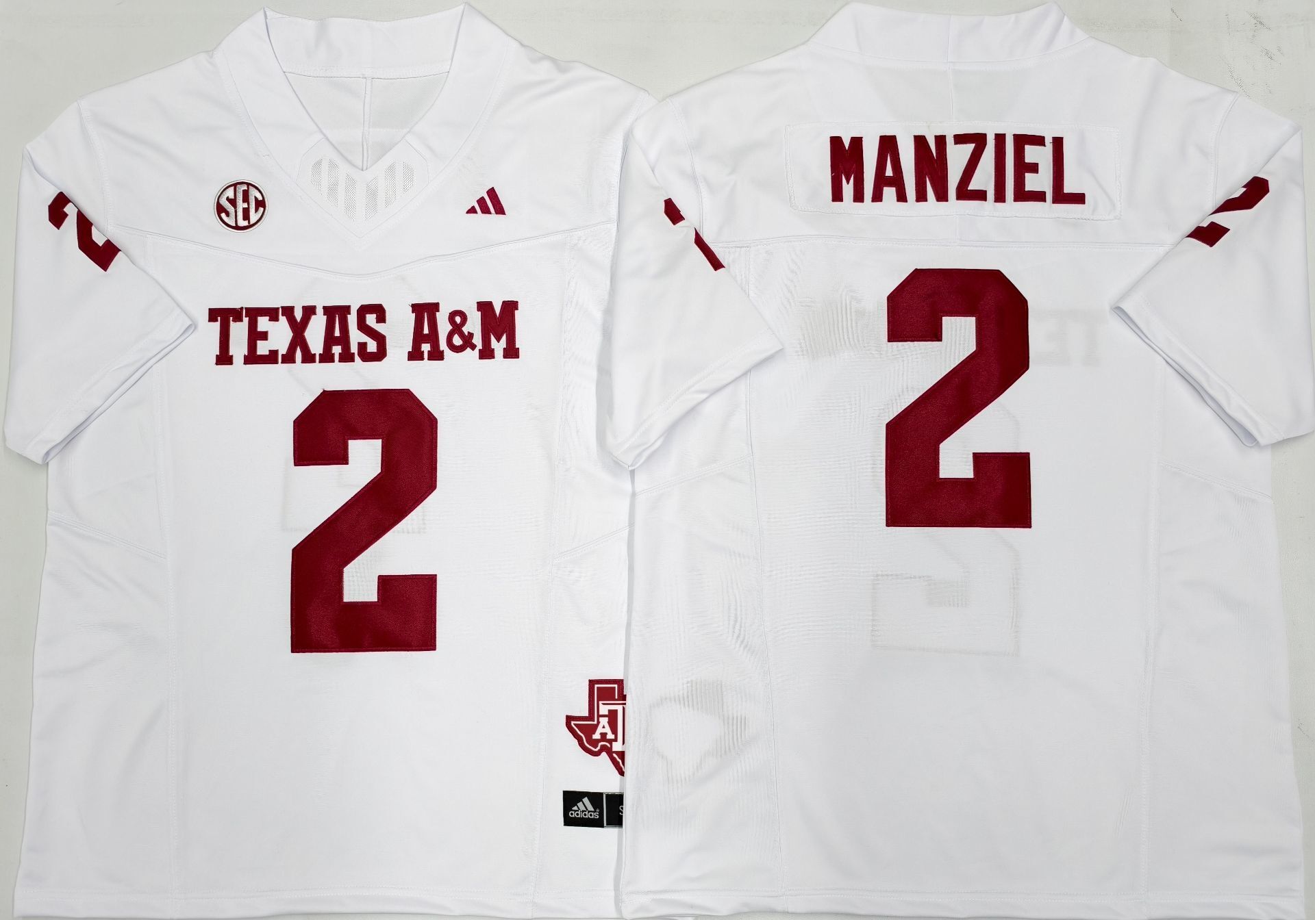 Men's Texas A&M Aggies Johnny Manziel #2 White Jersey