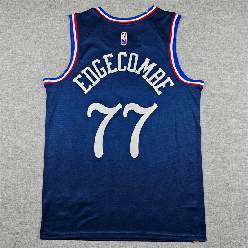 Men's Philadelphia 76ers VJ Edgecombe #77 Navy 2025/26 Swingman Jersey - City Edition