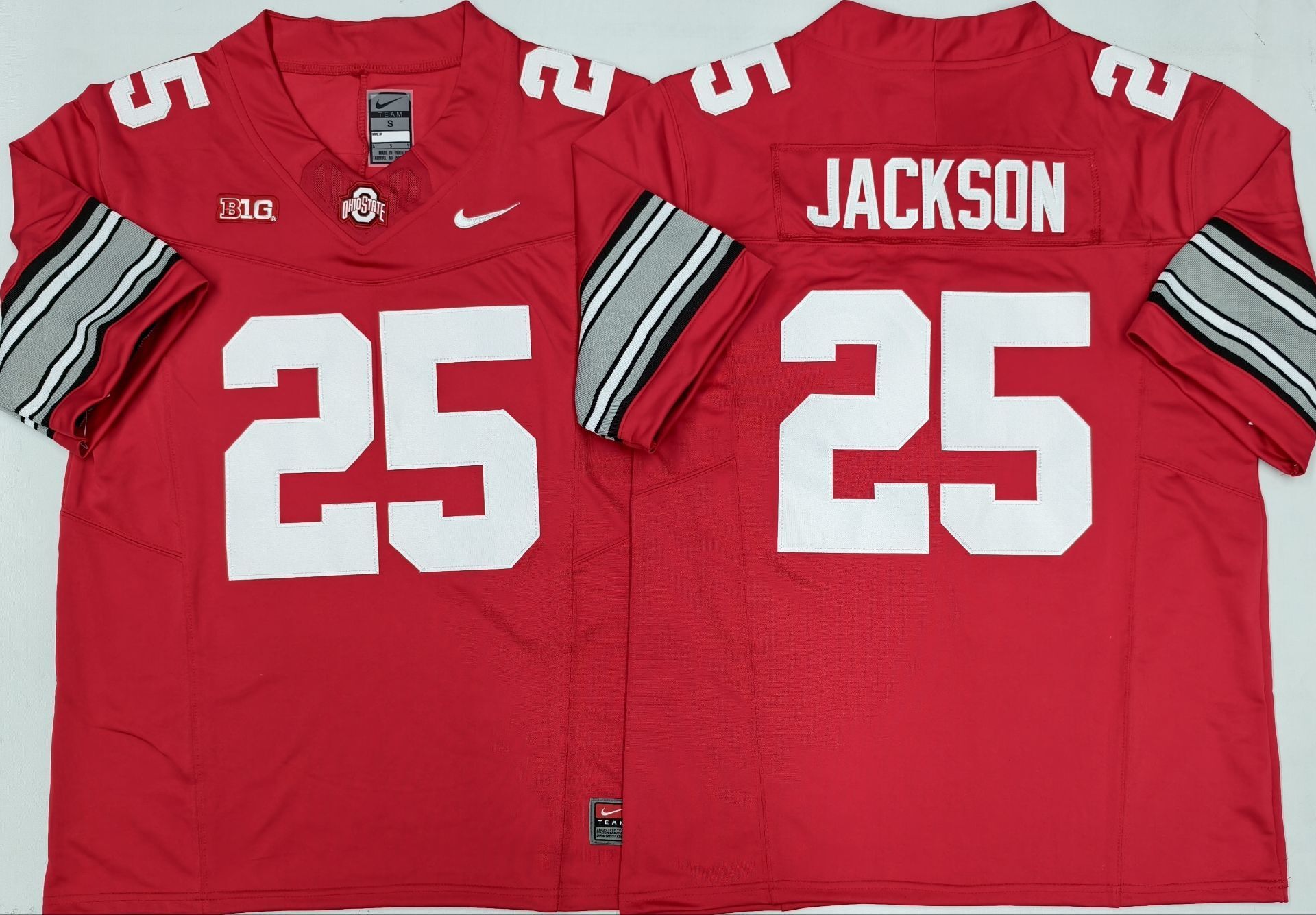 Men's Ohio State Buckeyes Bo Jackson #25 Red Player Jersey