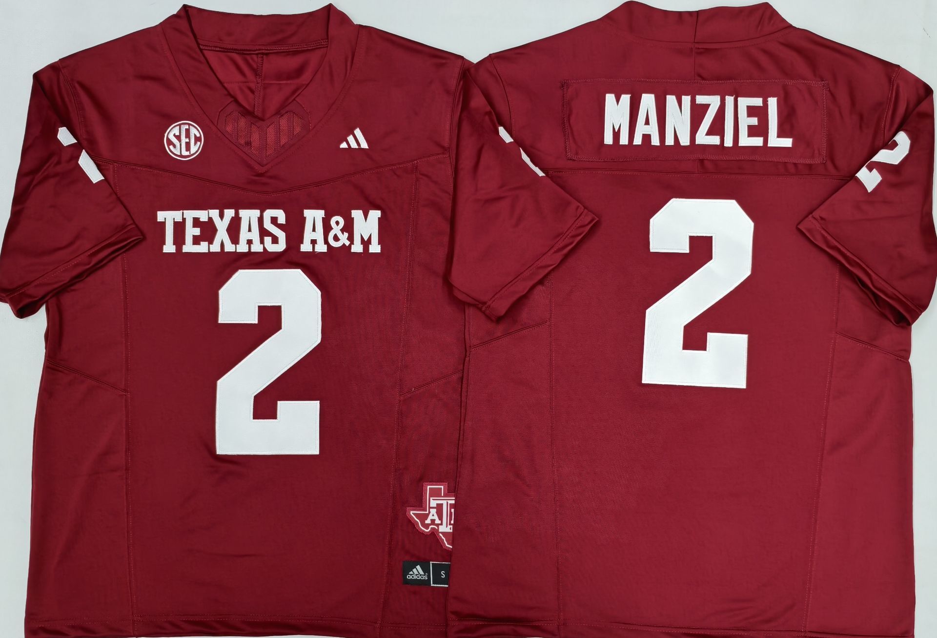 Men's Texas A&M Aggies Johnny Manziel #2 Red Player Game Jersey