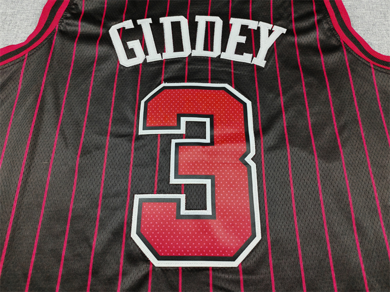 Men's Chicago Bulls Josh Giddey #3 Black Swingman Jersey - Statement Edition