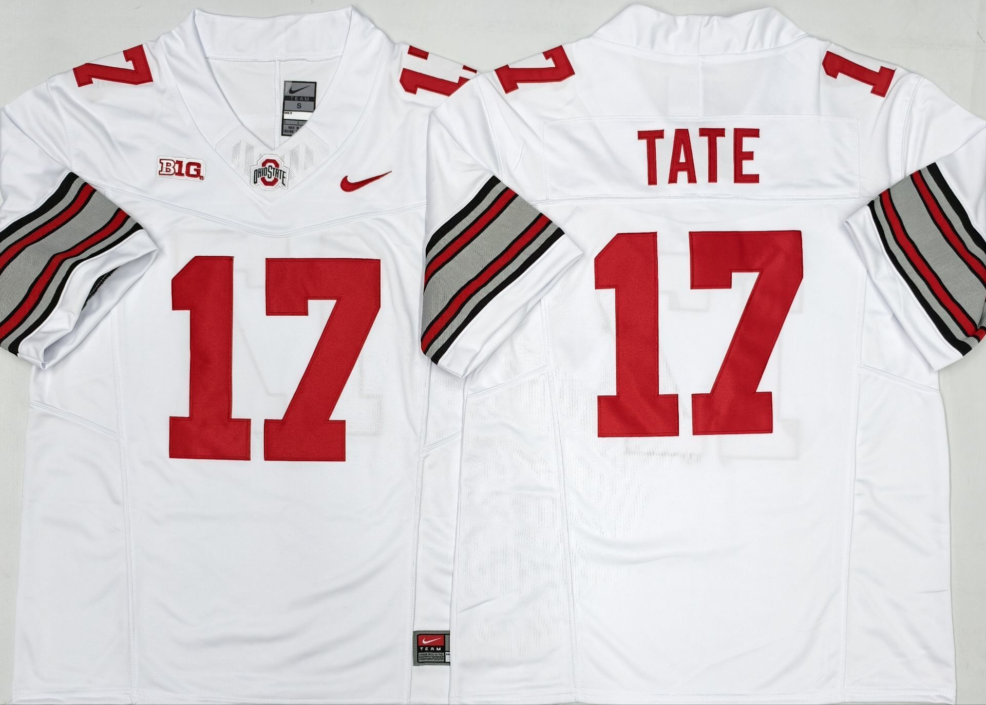 Men's Ohio State Buckeyes Carnell Tate #17 White Player Jersey