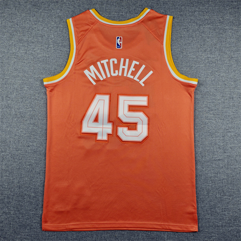 Men's Cleveland Cavaliers Donovan Mitchell #45 Orange 2025/26 Swingman Jersey - City Edition