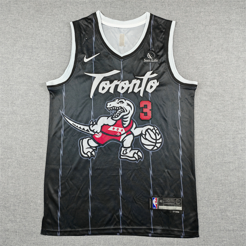 Men's Toronto Raptors Brandon Ingram #3 Black 2025/26 Swingman Jersey - City Edition
