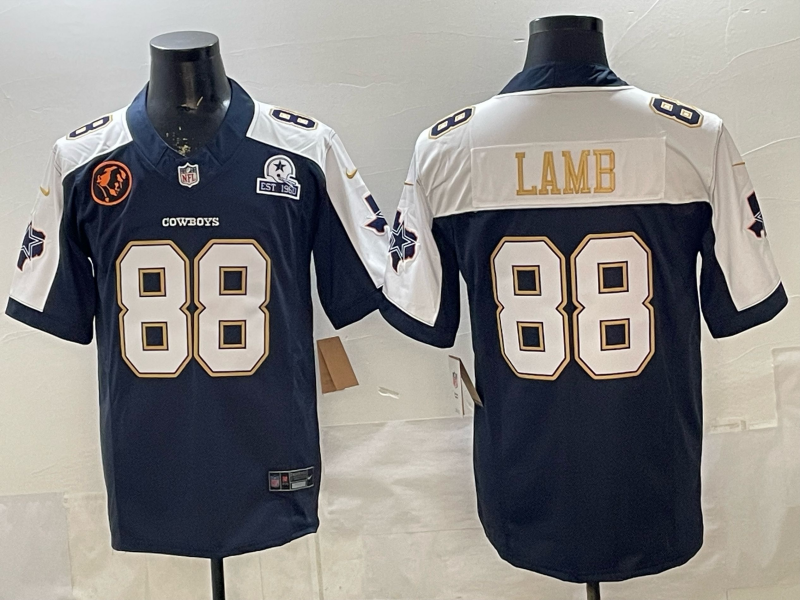 Men's Dallas Cowboys CeeDee Lamb #88 Navy Alternate Game Team Jersey
