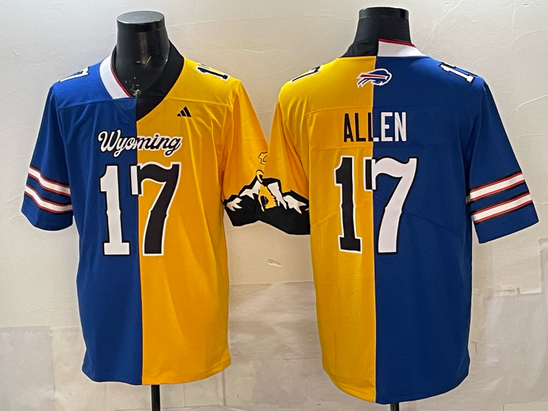 Men's Buffalo Bills Josh Allen #17 Royal/Yellow Game Player Jersey