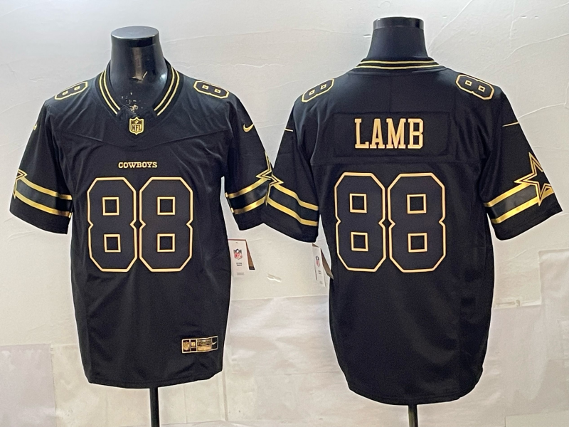 Men's Dallas Cowboys CeeDee Lamb #88 Black Game Team Jersey