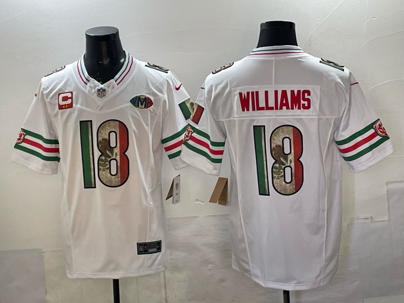 Men's Chicago Bears Caleb Williams #18 White Game Team Jersey