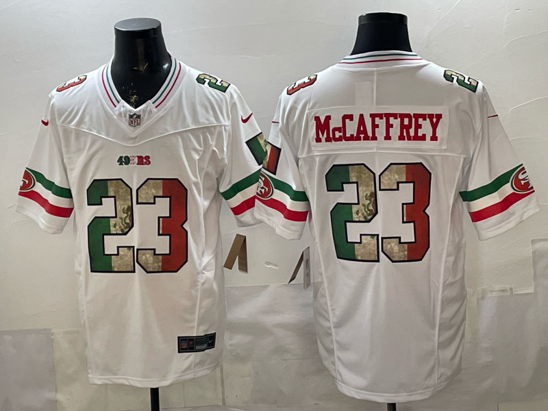 Men's San Francisco 49ers Christian McCaffrey #23 White Alternate Player Jersey