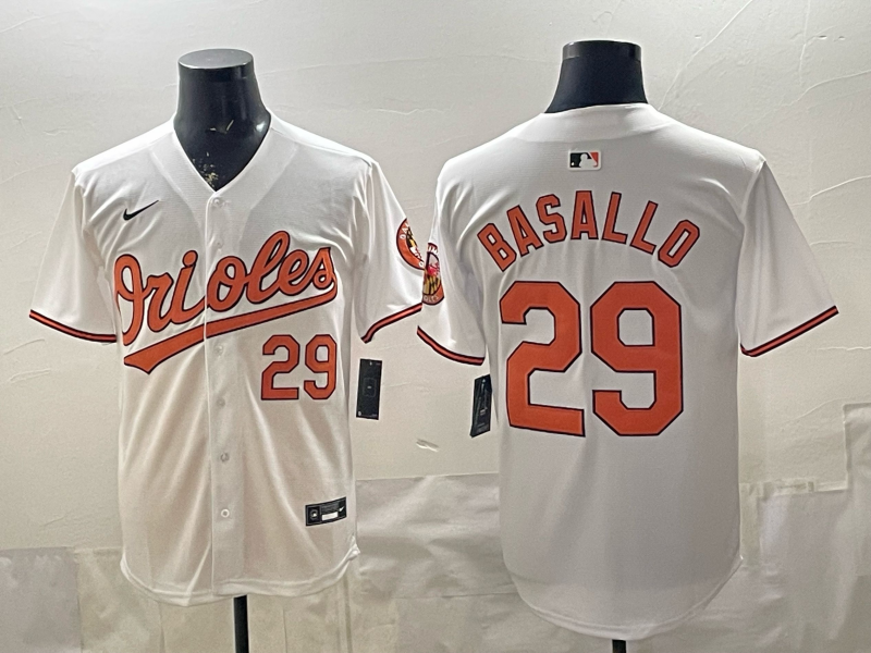 Men's Baltimore Orioles Samuel Basallo #29 White Home Limited Player Jersey