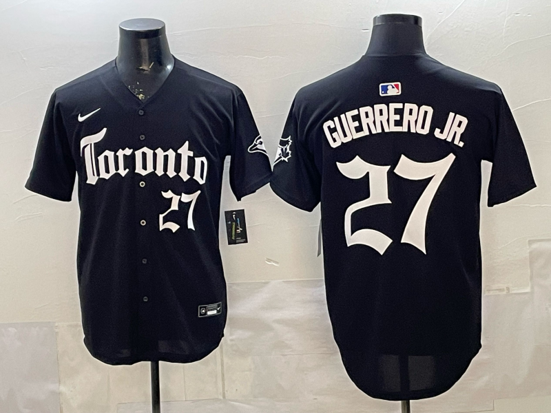 Men's Toronto Blue Jays Vladimir Guerrero Jr. #27 Black Player Jersey