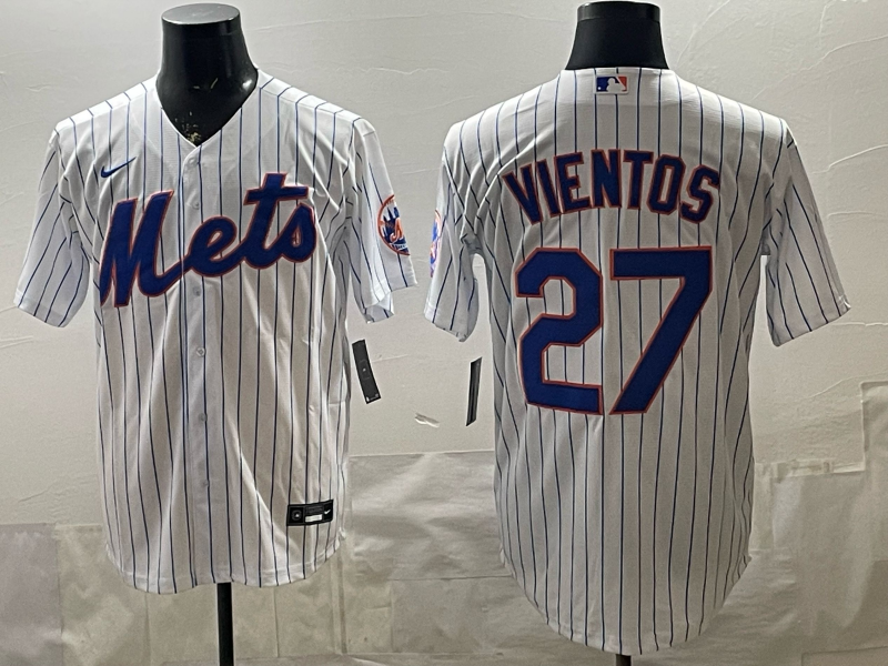 Men's New York Mets Mark Vientos #27 White Home Limited Player Jersey