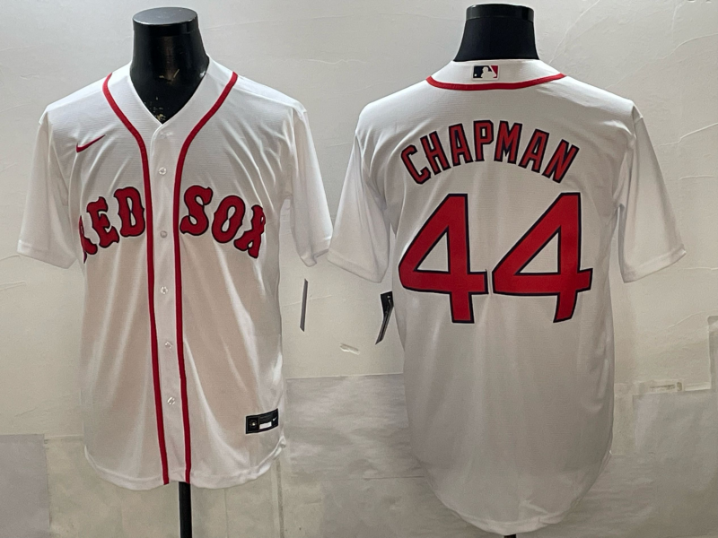 Men's Boston Red Sox Aroldis Chapman #44 White Home Replica Jersey