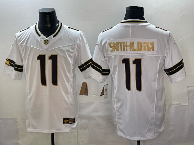 Men's Seattle Seahawks Jaxon Smith-Njigba #11 White Game Player Jersey