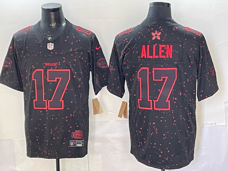Men's Buffalo Bills Josh Allen #17 Black Game Jersey