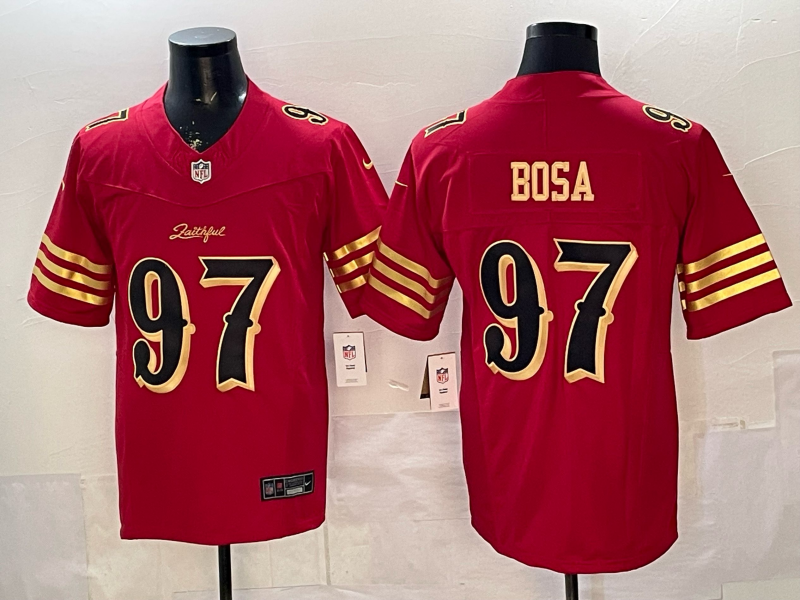 Men's San Francisco 49ers Nick Bosa #97 Red 2025 Rivalries Collection Game Jersey