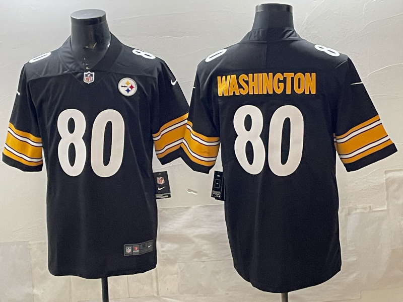 Men's Pittsburgh Steelers Darnell Washington #80 Black Game Jersey