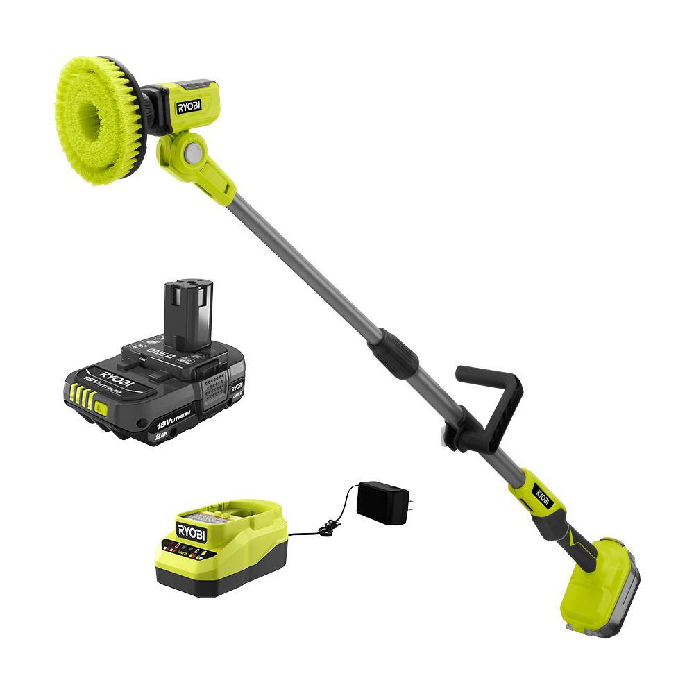 RYOBI P4500K ONE+ 18V Cordless Telescoping Power Scrubber Kit with 2.0 Ah Battery and Charger?? Last Day For Clearance