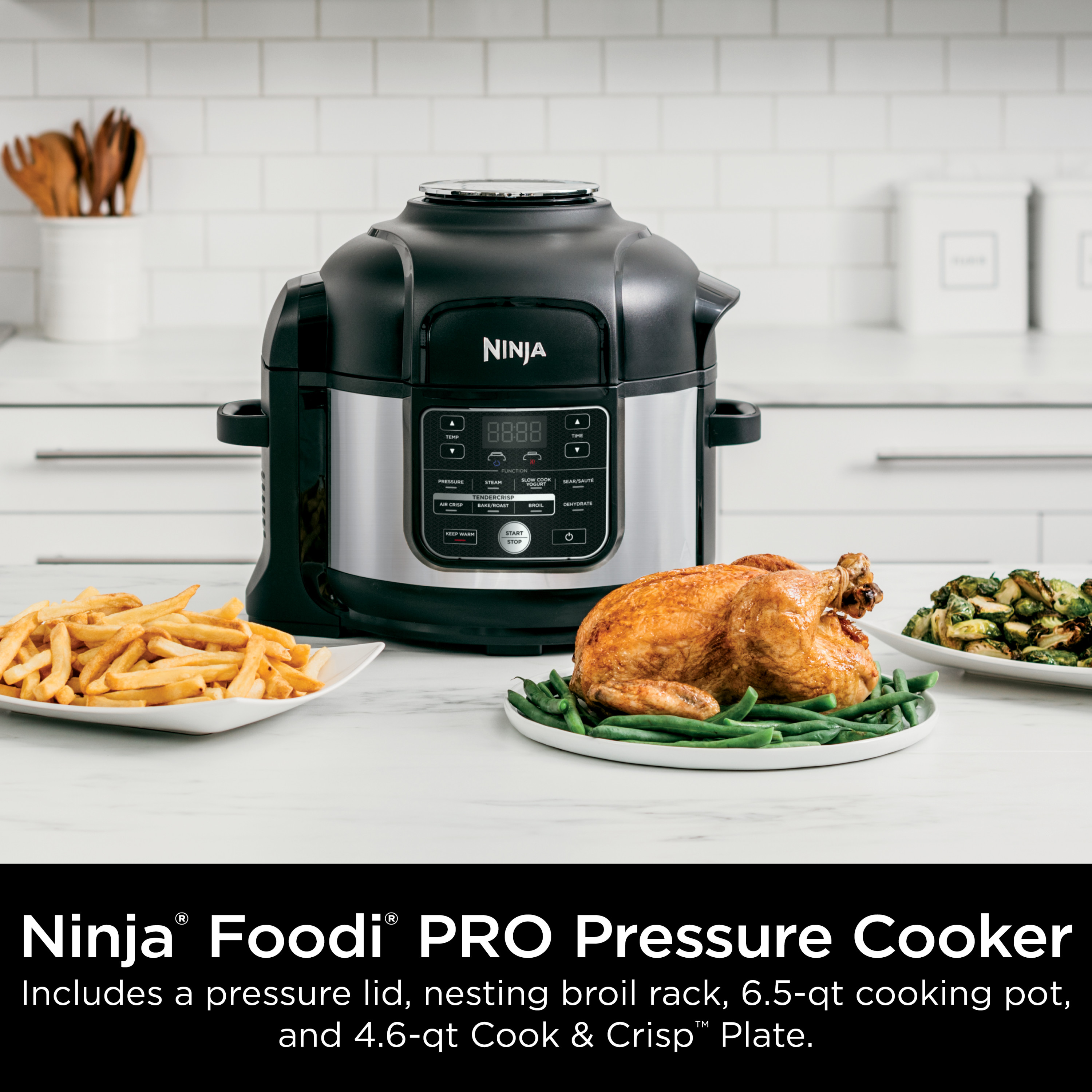 Ninja Foodi 10-in-1 6.5-Quart Pro Pressure Cooker Air Fryer Multicooker, Stainless