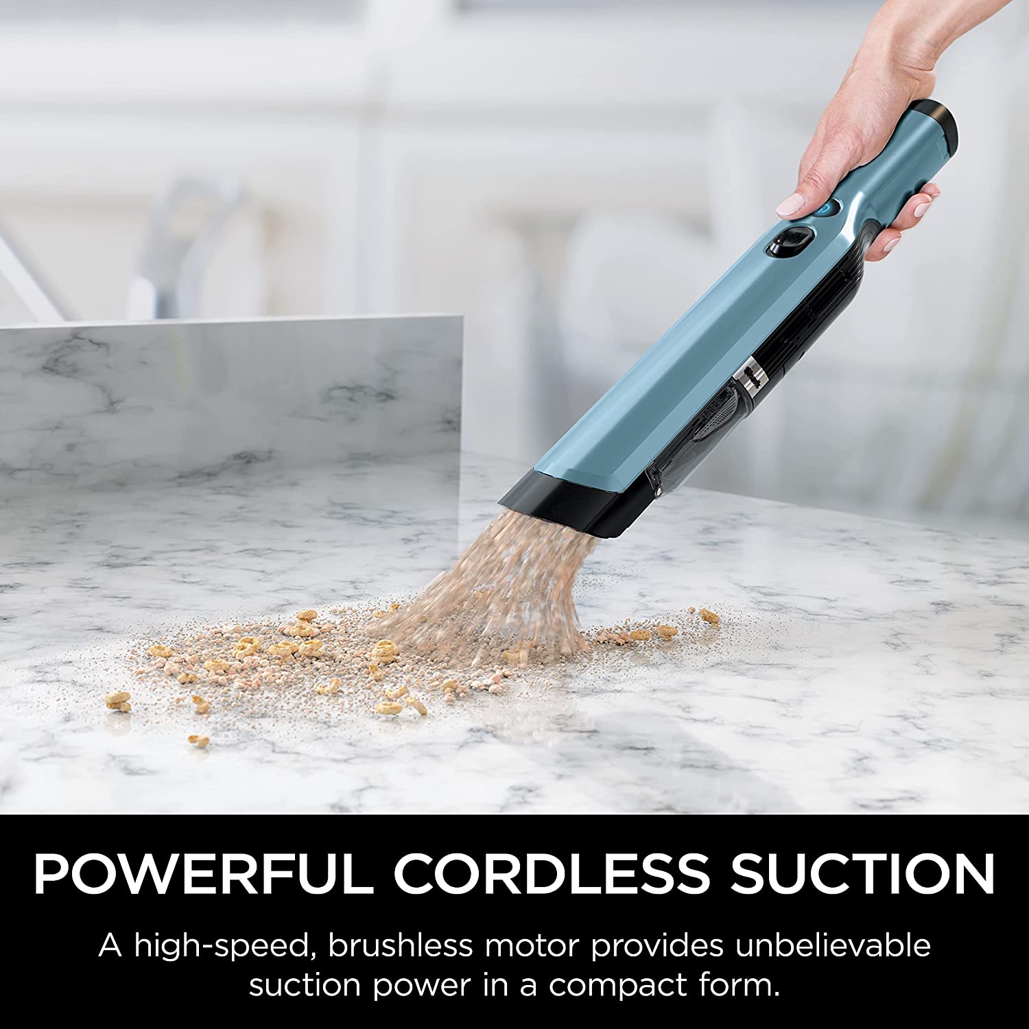 Shark WANDVAC Cordless Hand Vac Lightweight and Portable at 1.4 lbs. with Powerful Suction, Charging Dock, One-Touch Empty for Car and Home, Cove