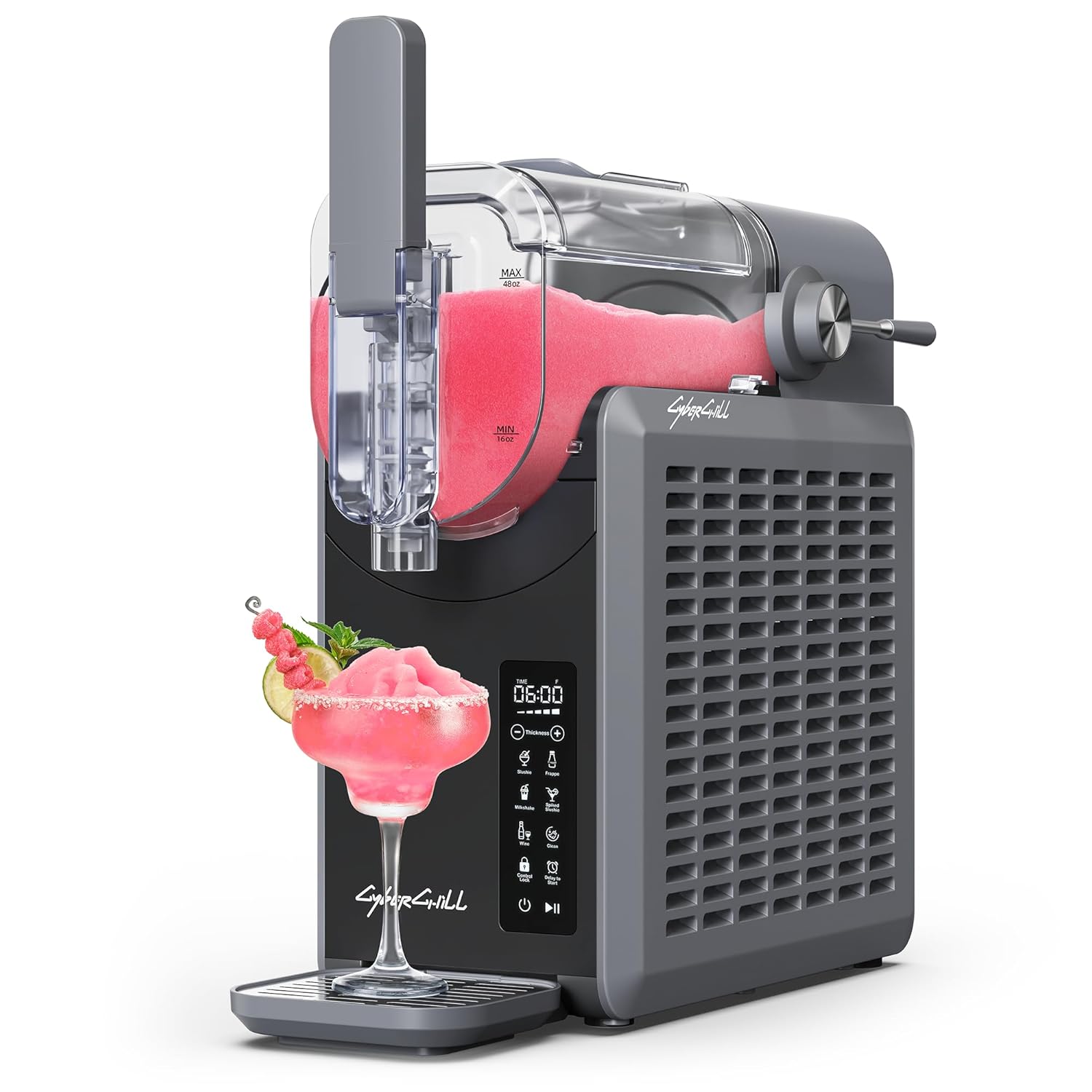 Professional Frozen Drink Maker No Ice Needed- 70 oz Slushy Machine for Home with LED Display - One-Touch Reservation & 6 Pre-set Programs for Frozen Margaritas, Frappés & Ice Cream