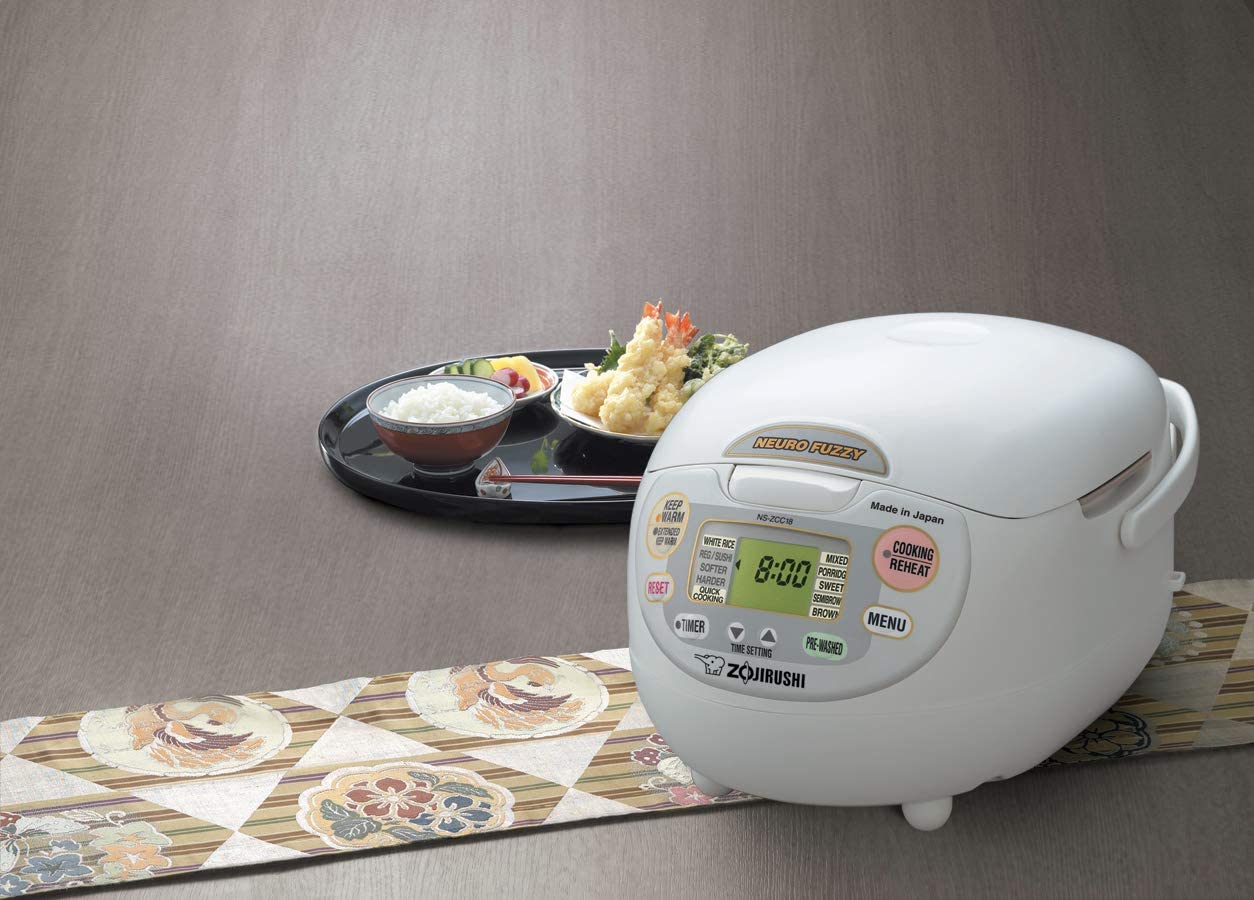 Made in Japan Neuro Fuzzy Rice Cooker, 5.5-Cup, Premium White