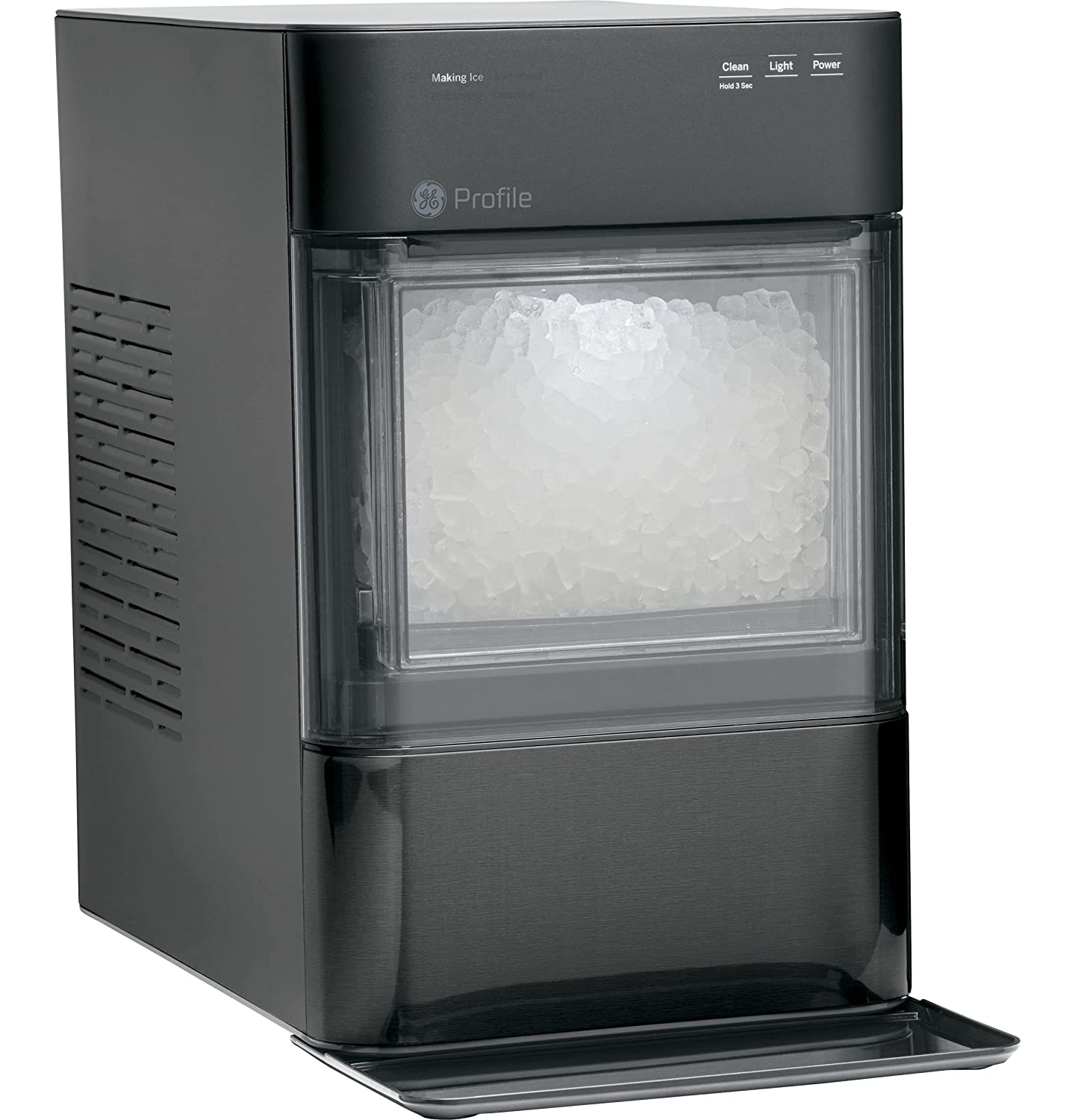 Profile Opal 2.0 | Countertop Nugget Ice Maker | Ice Machine with WiFi Connectivity | Smart Home Kitchen Essentials | Black Stainless
